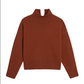 Nana Turtleneck Merino Wool Sweater, Tobacco