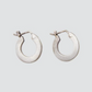 Mini Flat Hoop Earrings Sterling Silver