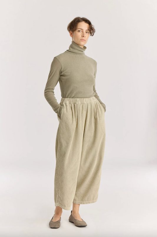 Corduroy Wide Pants, Ivory