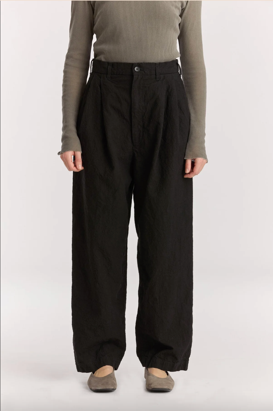 Crinkled Trousers, Black