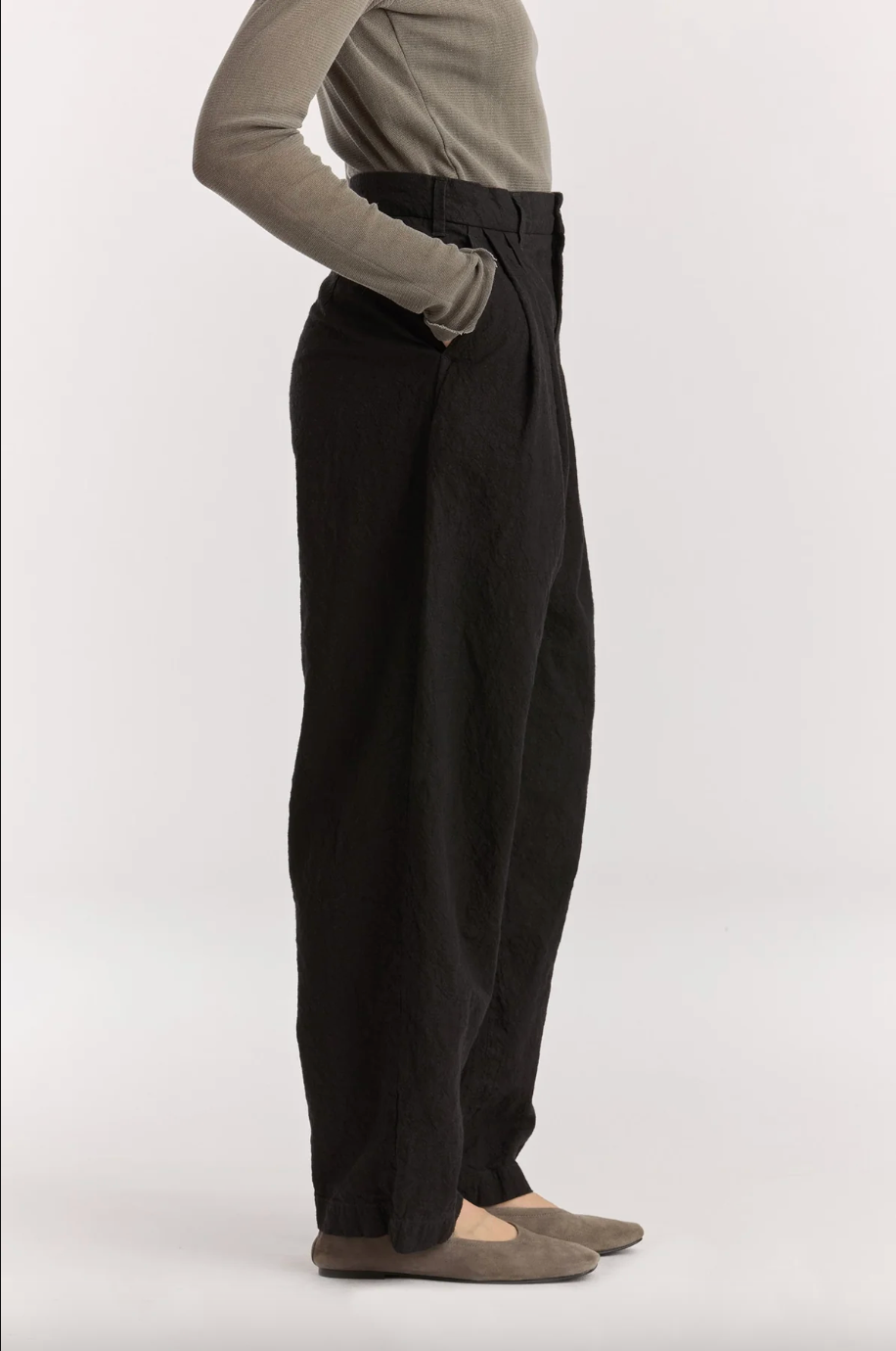Crinkled Trousers, Black