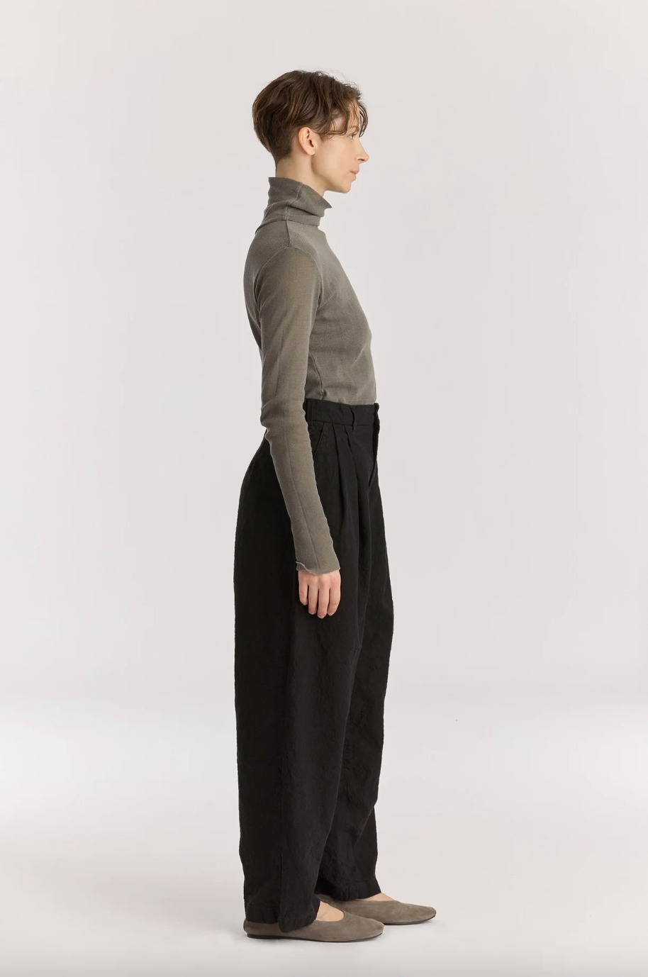 Crinkled Trousers, Black