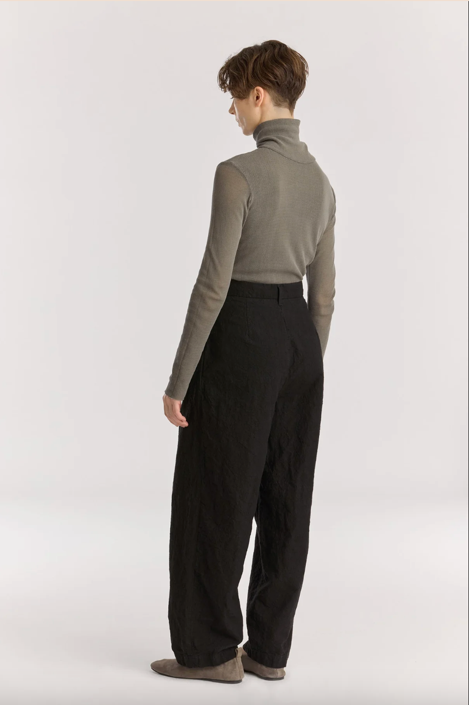 Crinkled Trousers, Black