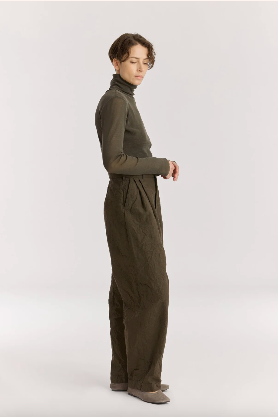 Crinkled Trousers, Charcoal