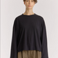 Wide L/S Tee, Black