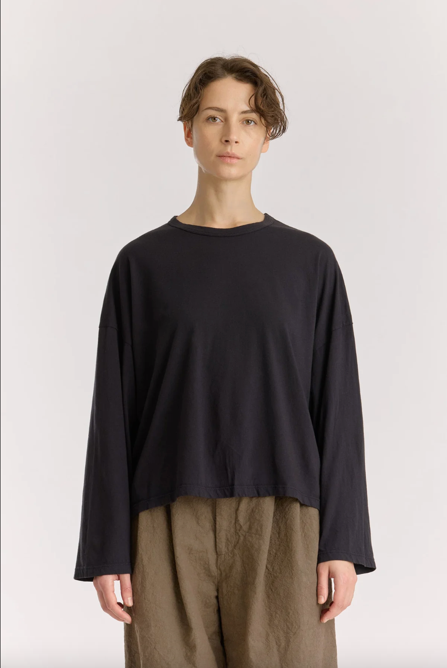 Wide L/S Tee, Black