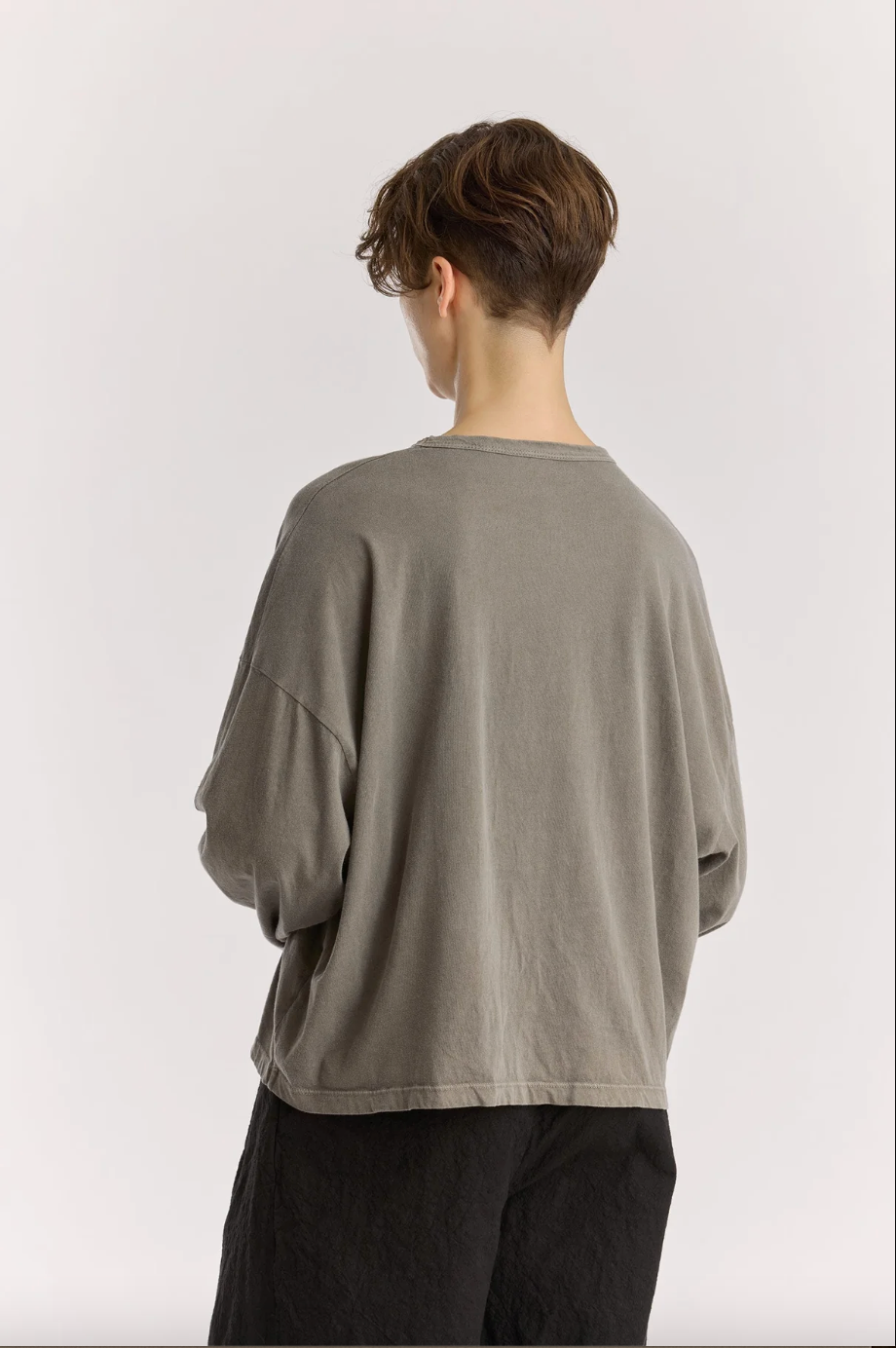 Wide L/S Tee, Stone