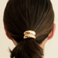 Mini Double Arch Silver Metal Ponytail Hair Tie