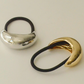 Narrow Crescent Metal Cuff Hair Tie | Gold