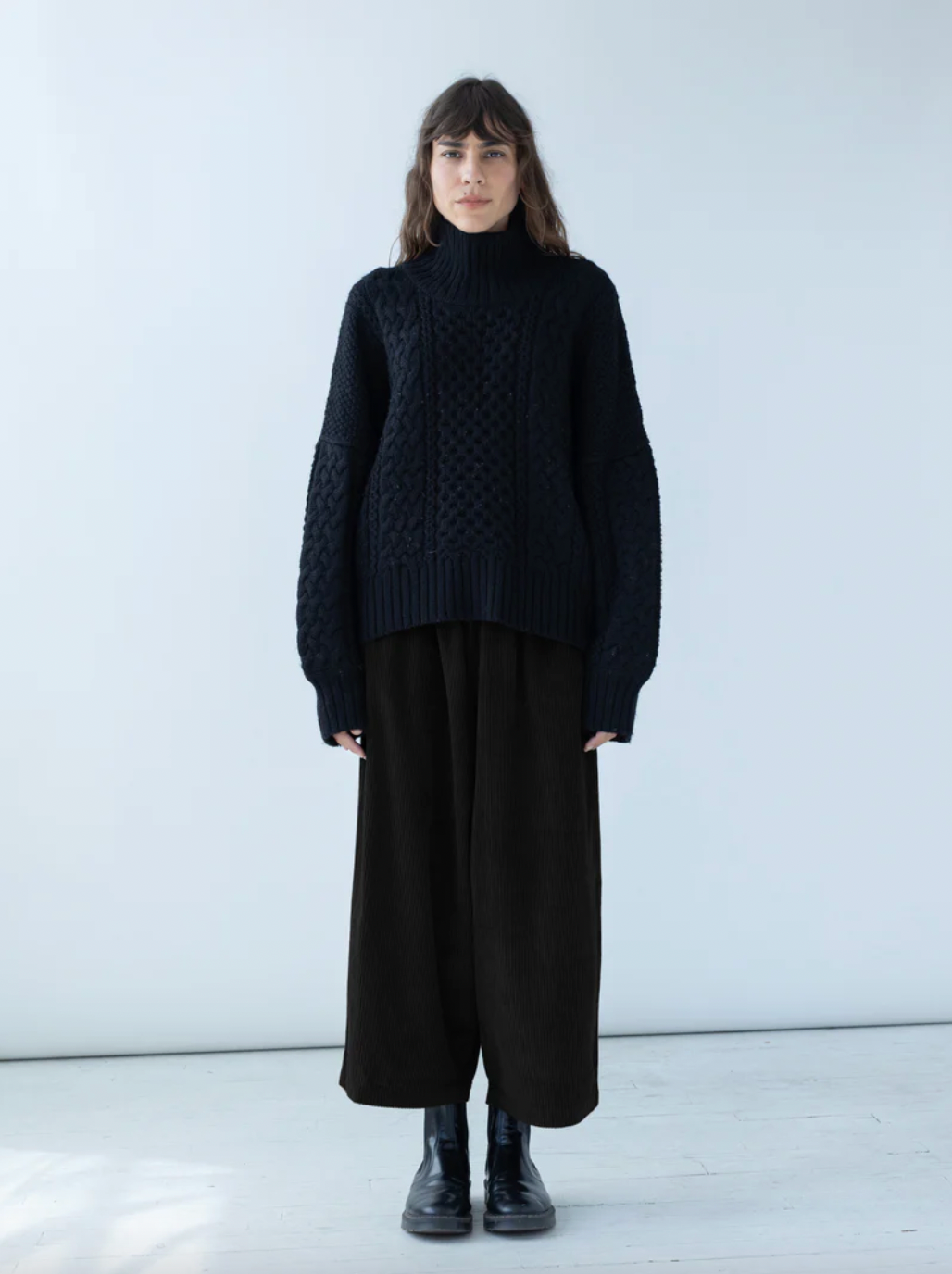 Balloon Pant in Cord, Onyx