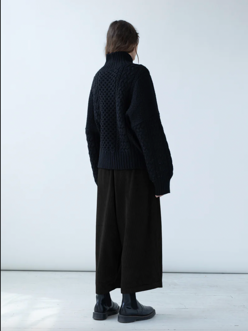Balloon Pant in Cord, Onyx