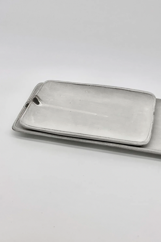 Small Rectangle Plate, White