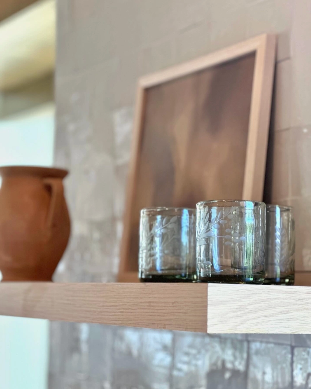 Hand-etched Tumbler Glass