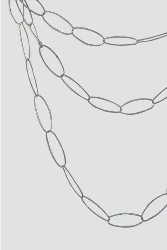 Oval Link Hammered Chain Necklace