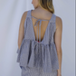 Carmen Swing Top, Navy Gingham
