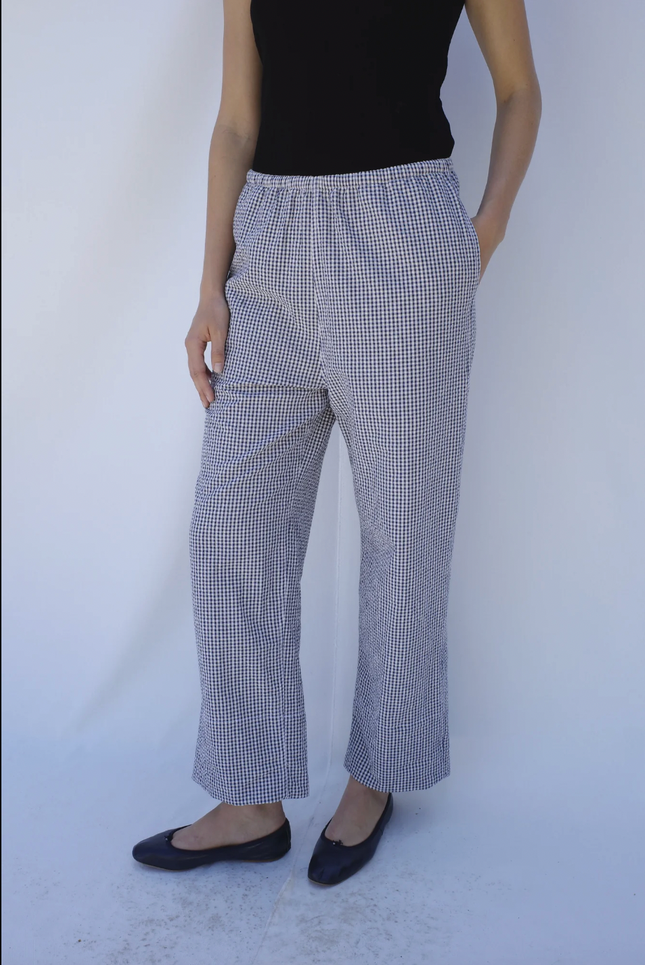 Patti Pant, Navy Gingham