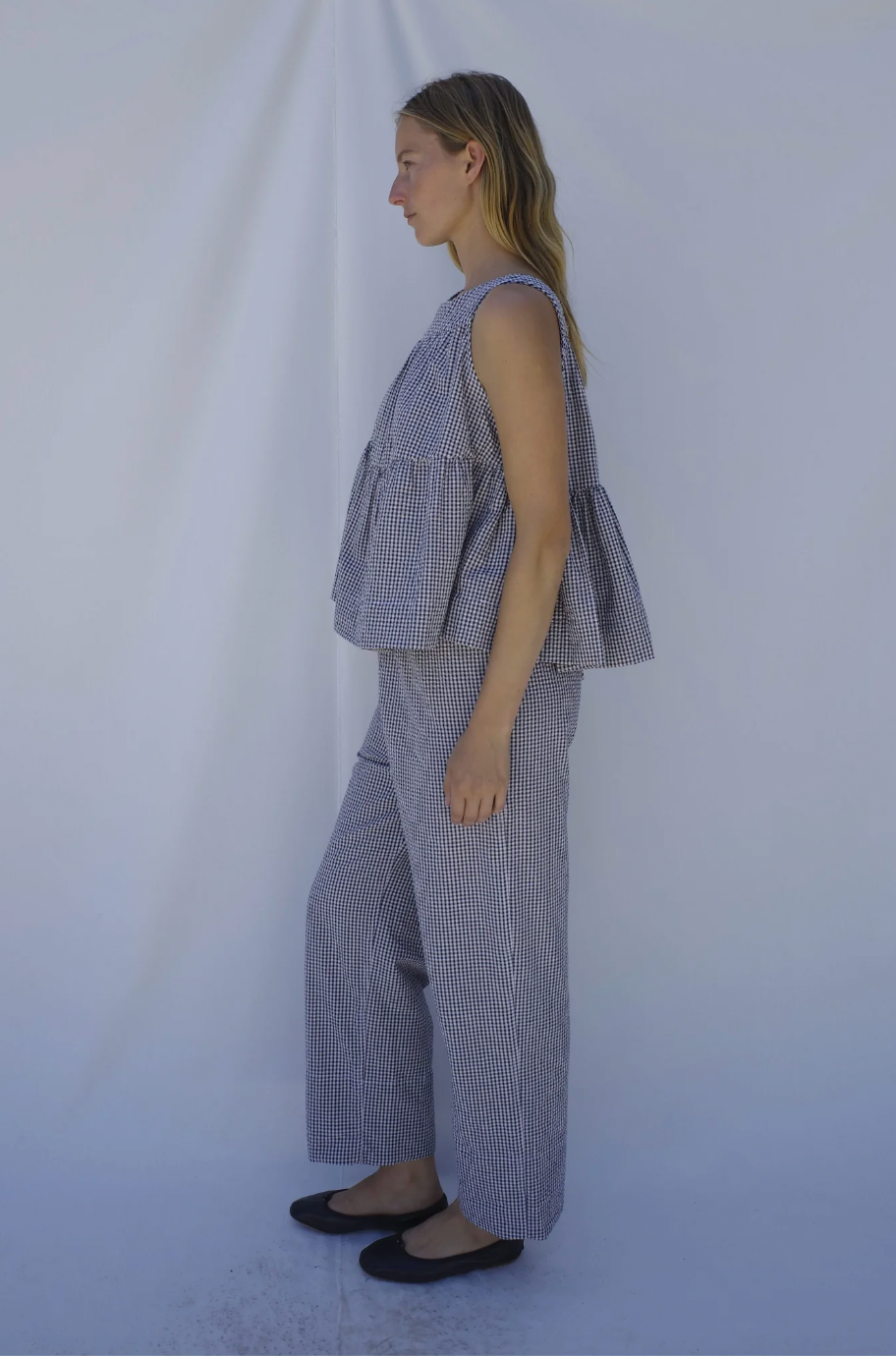 Patti Pant, Navy Gingham