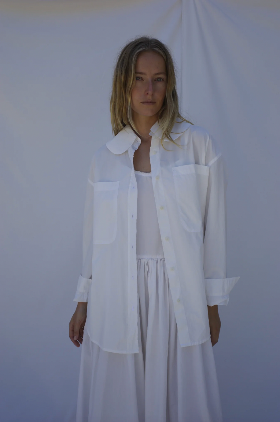 Hollis Oversized Button Down, Salt