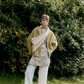 Jacquard Zip Up Hoody, Celery