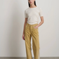 Charlot Split Hem Jean, Palomino Suede/Khaki