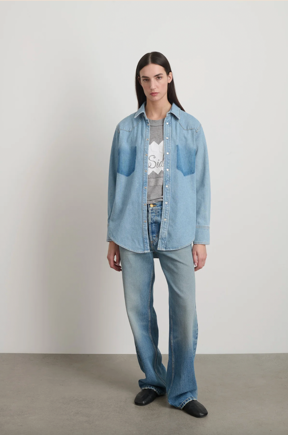 Liv Western Shirt, Park Wash