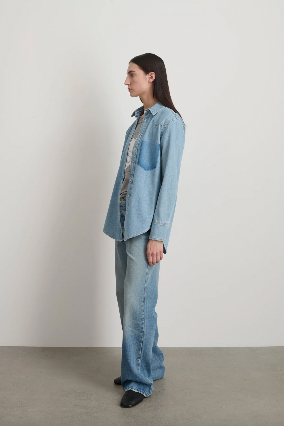 Liv Western Shirt, Park Wash