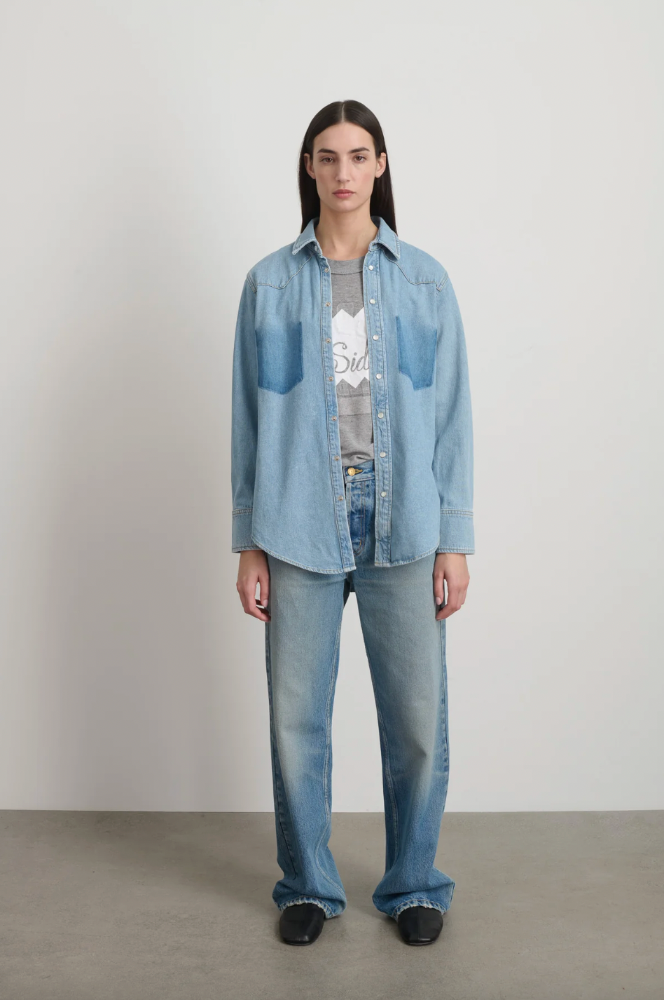 Liv Western Shirt, Park Wash