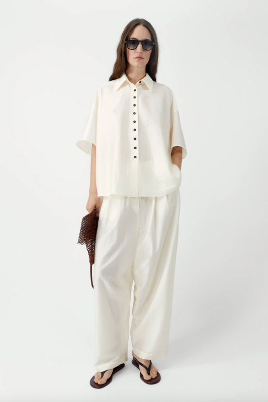 Short Sleeve Shirt, Marfil