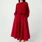 Cotton & Silk Cardigan, Red
