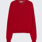 Cotton & Silk Cardigan, Red