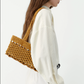 Wooden Beads Mini Bag, Ochre