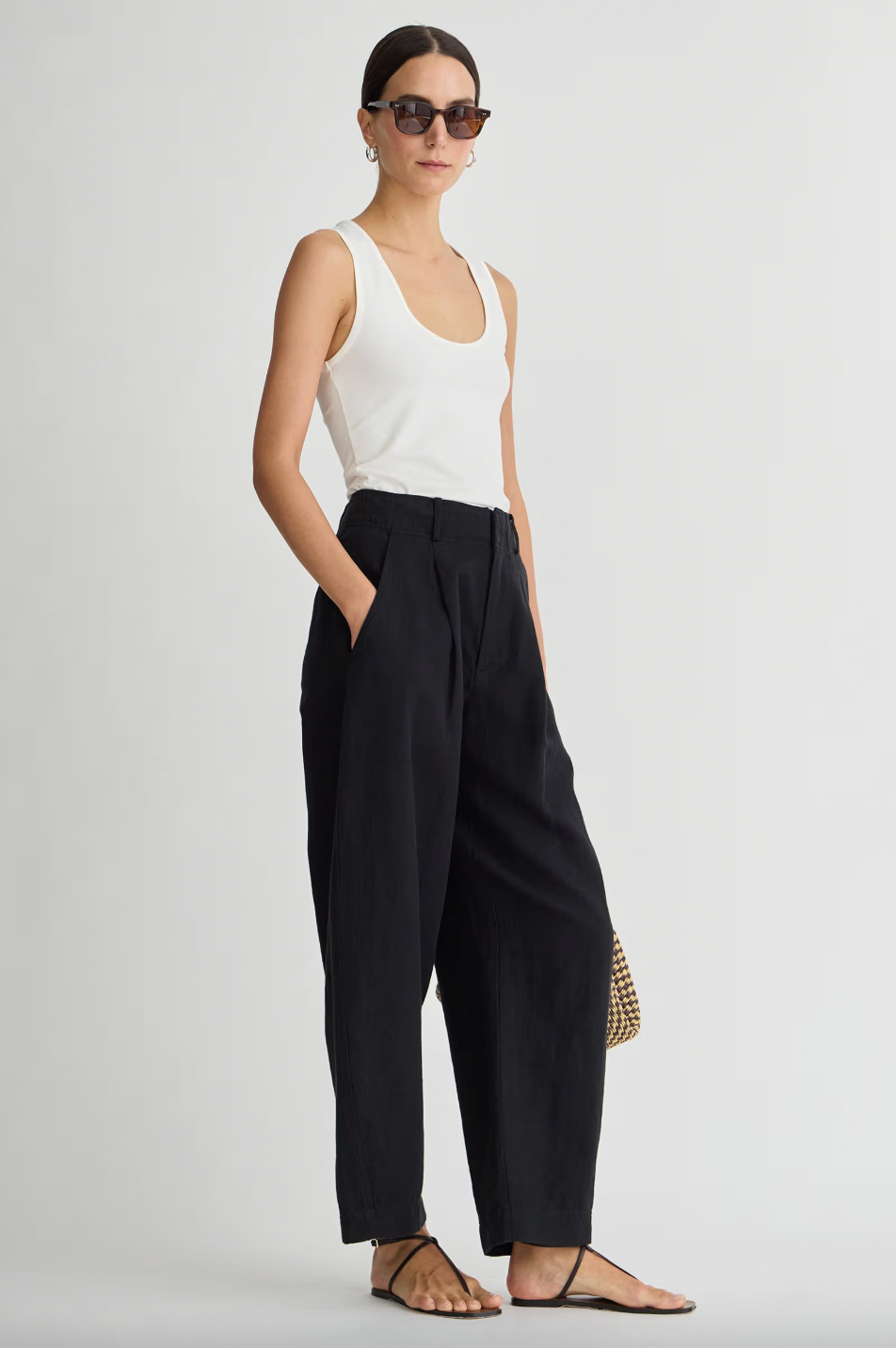 Bari Crop Trouser, Black