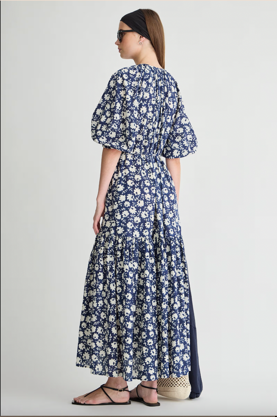 Otillie Maxi, Navy Floral Stamp