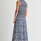 Siempre Tank Maxi, Navy Floral Stamp