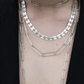 Extra Long Rectangular Link Chain Necklace 22"