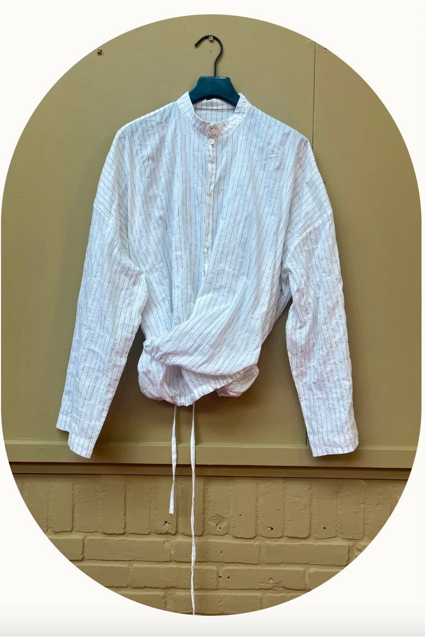 Wrap Shirt, White/Black
