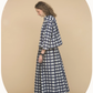 Wide Skirt, Navy Check
