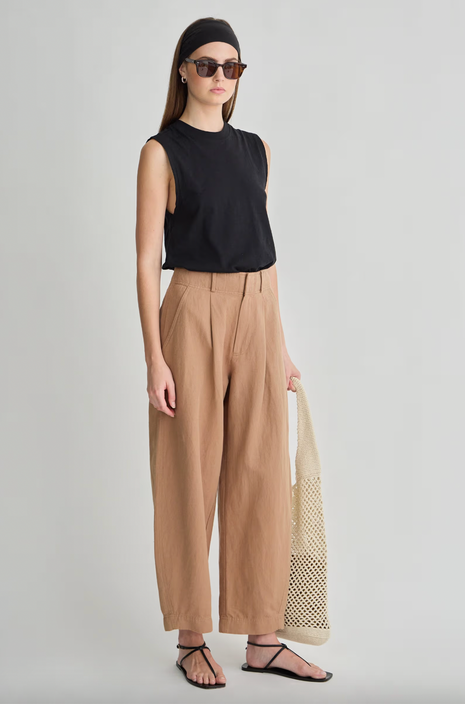 Bari Crop Trouser, Deep Khaki