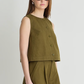 Godet Tank, Dark Olive