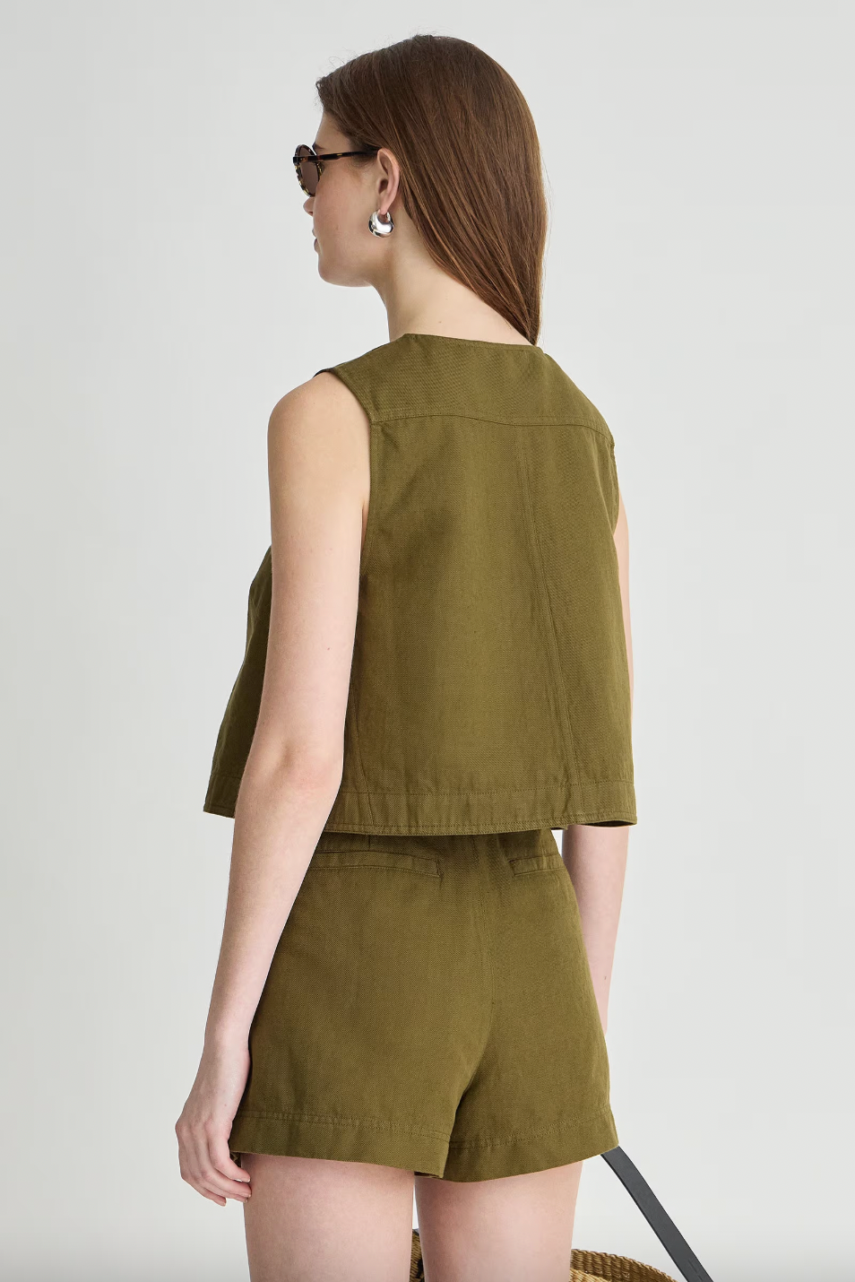Godet Tank, Dark Olive