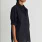 Isolde Button Down, Black Black