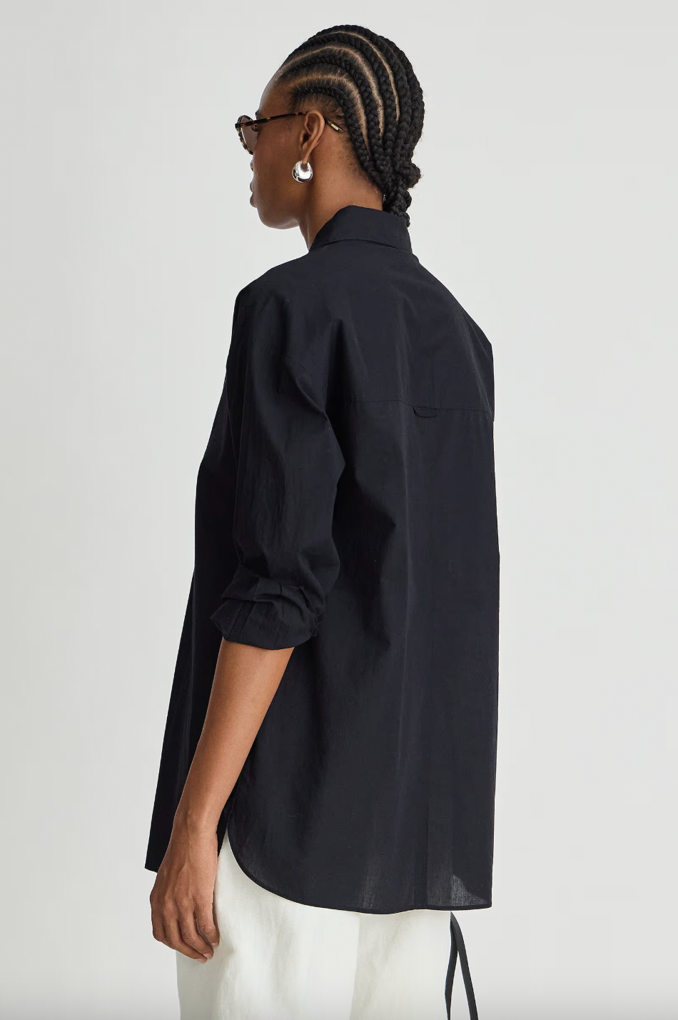 Isolde Button Down, Black Black