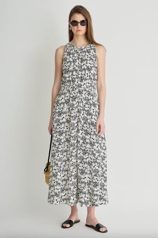 Textured Bali Tank Dress, Tropical Midnight