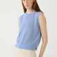 Olympia Cotton Linen Top, Chambray