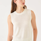 Olympia Cotton Linen Top, Off-White