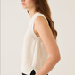 Olympia Cotton Linen Top, Off-White