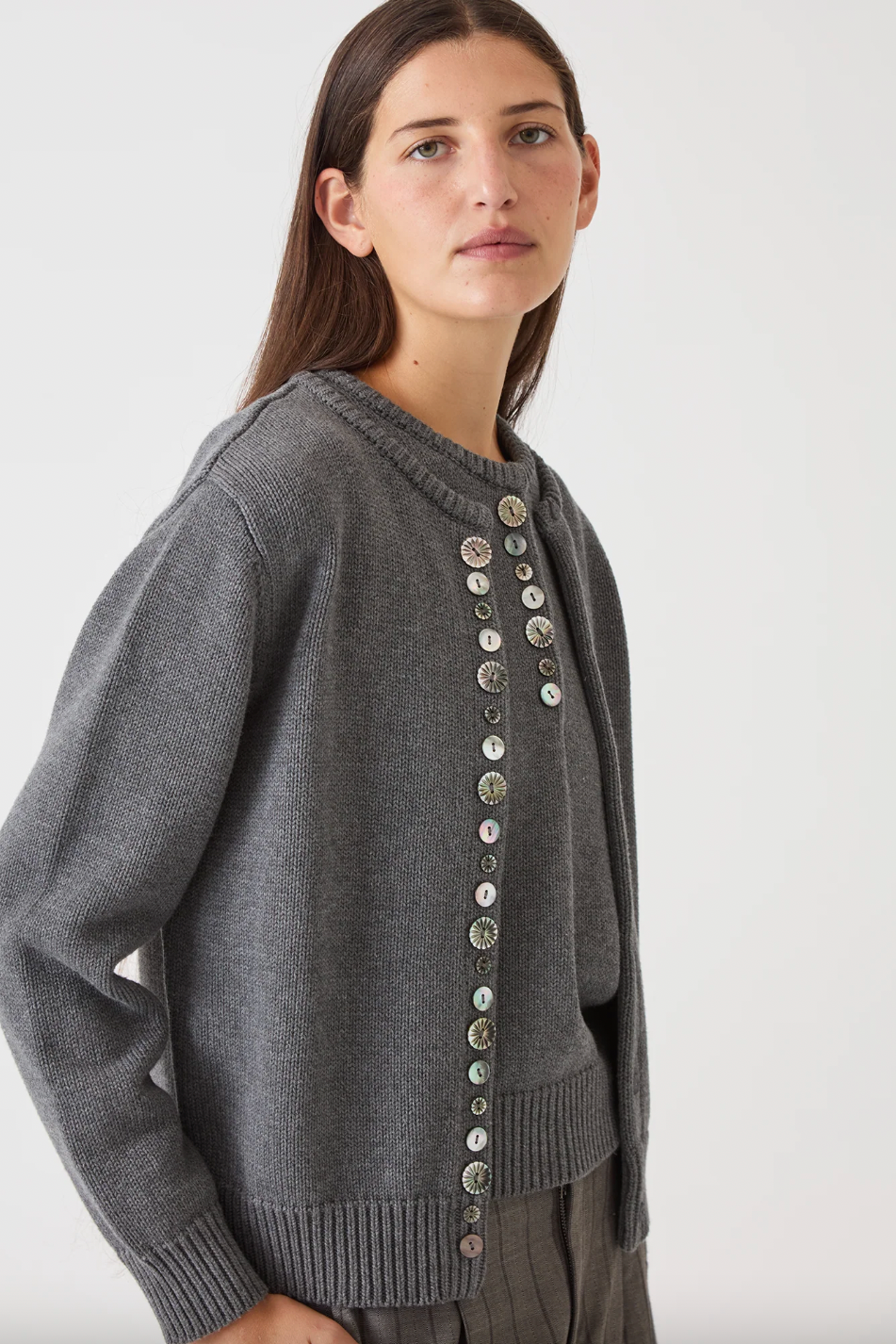 Minivera Cotton Vest, Charcoal