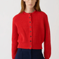 Riana Cotton Cardigan, Vermillion