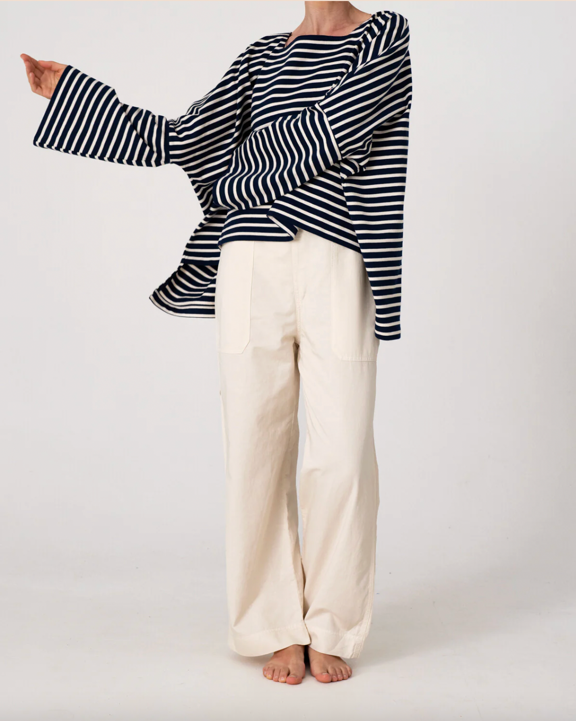 Oversized Mariniere, Navy/Ecru