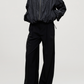 Sadie Windbreaker Steel Taffeta, Black